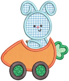 Easter Vroom Applique 3 Machine Embroidery Designs by JuJu 