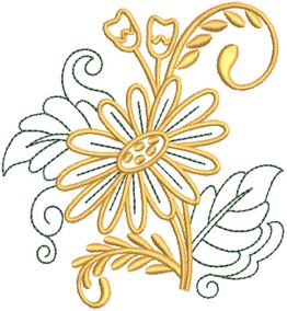 Elegant Floral Motifs 2 Machine Embroidery Designs by JuJu