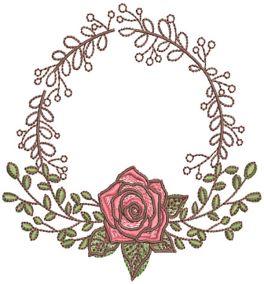 Elegant Rose Wreaths | Machine Embroidery Designs by JuJu