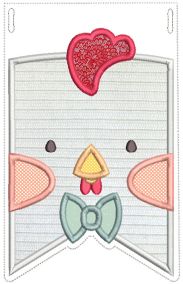 Farm Animal Flags Boys Applique Machine Embroidery Designs by JuJu 