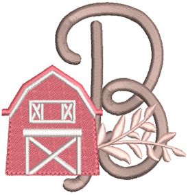Farmhouse Alphabet | Machine Embroidery Designs by JuJu