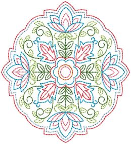 Floral Mandalas Colorwork 1 Machine Embroidery Designs by JuJu