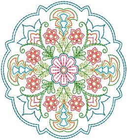 Floral Mandalas Colorwork 2 Machine Embroidery Designs by JuJu