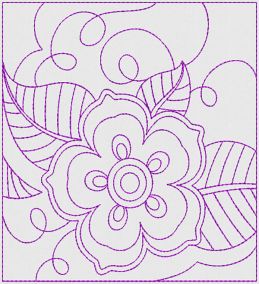 Floral Quilt Blocks 1 Machine Embroidery Designs by JuJu