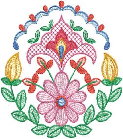 Folk Art Floral Motifs 2 Machine Embroidery Designs by JuJu