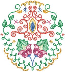 Folk Art Floral Motifs 3 Machine Embroidery Designs by JuJu