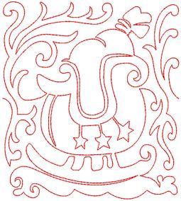 Free Motion Christmas Blocks Machine Embroidery Designs by JuJu