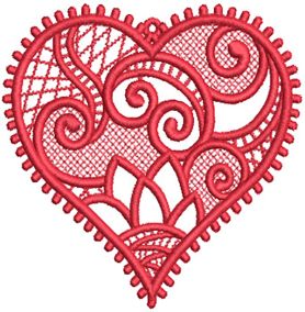 Free Standing Lace Hearts 2 Machine Embroidery Designs by JuJu