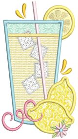 Fresh Lemonade | Machine Embroidery Designs by JuJu
