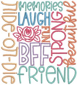 Friendship Subway Art | Machine Embroidery Designs by JuJu