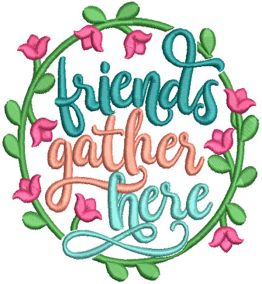Friendship Word Art 1 Machine Embroidery Designs By JuJu