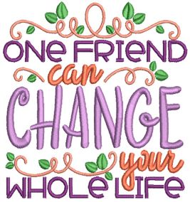 Friendship Word Art 2 Machine Embroidery Designs By JuJu