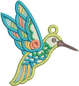 Free Standing Lace Hummingbird 1 | Machine Embroidery Designs by JuJu