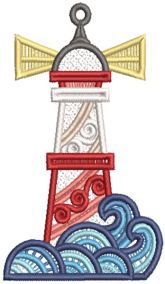 Free Standing Lace Lighthouse 1 | Machine Embroidery Designs by JuJu
