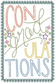 Graduation Greeting Cards 1 | Machine Embroidery Designs by JuJu