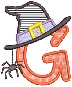 Halloween Alphabet | Machine Embroidery Designs by JuJu
