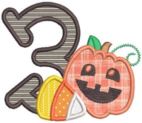 Halloween Numbers Machine Embroidery Designs by JuJu