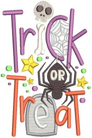 Halloween Word Art 5 | Machine Embroidery Designs by JuJu