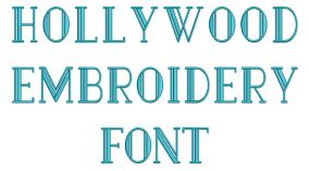 Hollywood Embroidery Font | Machine Embroidery Designs by JuJu