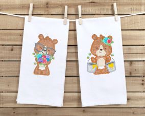 Honey Bear Applique | Machine Embroidery Designs by JuJu