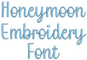Honeymoon Embroidery Font | Machine Embroidery Designs by JuJu