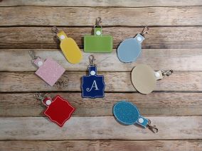 Blank Shapes Key Fobs ITH 2 | Machine Embroidery Designs by JuJu