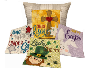 ITH Interchangeable Seasonal Pillow 3 | Machine Embroidery Designs by JuJu
