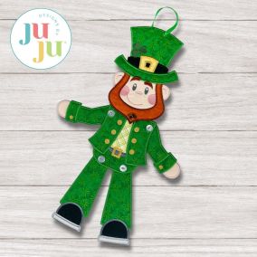 ITH Leprechaun Wall Hanging  | Machine Embroidery Designs by JuJu