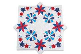 ITH Patriotic Table Topper | Machine Embroidery Designs by JuJu