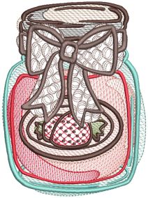 Canning Jars Sketch | Machine Embroidery Designs by JuJu