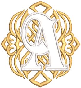 Kingston Monogram Digital Embroidery Machine Designs by JuJu