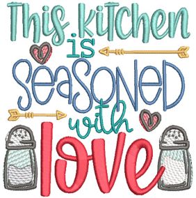 Kitchen Word Art 3 | Machine Embroidery Designs by JuJu