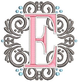 Lady Edith Monogram | Machine Embroidery Designs by JuJu