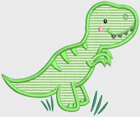 Land of Dinosaurs Applique Machine Embroidery Designs by JuJu