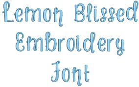 Lemon Blissed Embroidery Font | Machine Embroidery Designs by JuJu