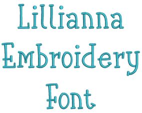 Lillianna Embroidery Font | Machine Embroidery Designs by JuJu