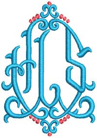 Louisa Monogram | Machine Embroidery Designs by JuJu