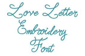 Love Letter Embroidery Font | Machine Embroidery Designs by JuJu