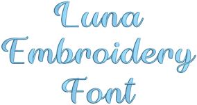 Luna Embroidery Font | Machine Embroidery Designs by JuJu