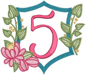 Lydia Numbers | Machine Embroidery Designs by JuJu