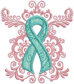 Mehndi Awareness Ribbons Applique Machine Embroidery Designs By JuJu