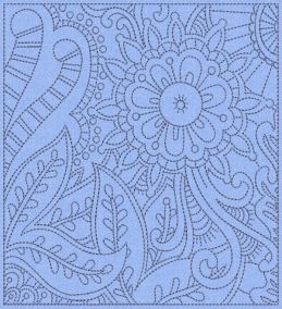 Mehndi Quilt Blocks 1 Machine Embroidery Designs by JuJu