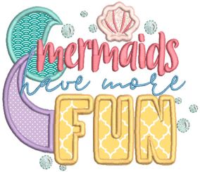 Mermaid Word Art | Machine Embroidery Designs by JuJu