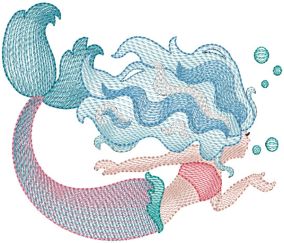 Mesmerizing Mermaids | Machine Embroidery Designs by JuJu
