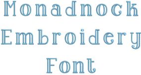 Monadnock Embroidery Font | Machine Embroidery Designs by JuJu