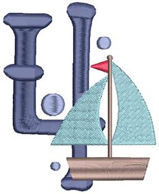 Nautical Numbers Filled | Machine Embroidery Designs by JuJu