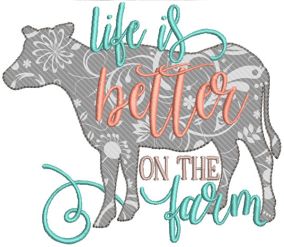 On The Farm Word Art 1 Machine Embroidery Designs By JuJu