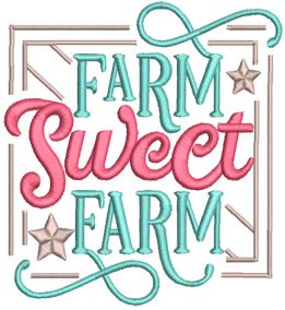 On The Farm Word Art 2 Machine Embroidery Designs By JuJu