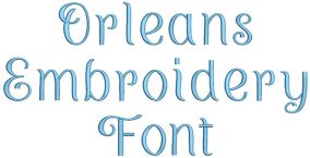 Orleans Embroidery Font | Machine Embroidery Designs by JuJu