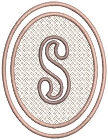 Oval Embossed Monogram | Machine Embroidery Designs by JuJu